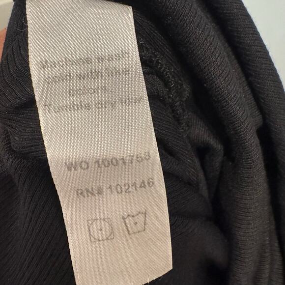 Michael Stars Christina 3 Quarter Sleeve Midi Dress Ultra Rib Black Size XSP NWT - Picture 9 of 12